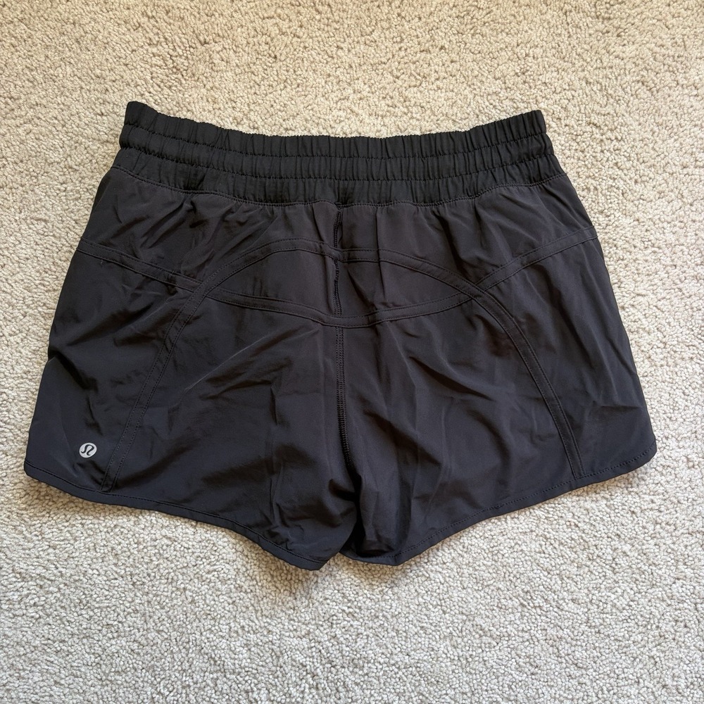 Lululemon Athletic Shorts Women's Size 8 Black Liner Running Sports Cheer - Picture 4 of 8